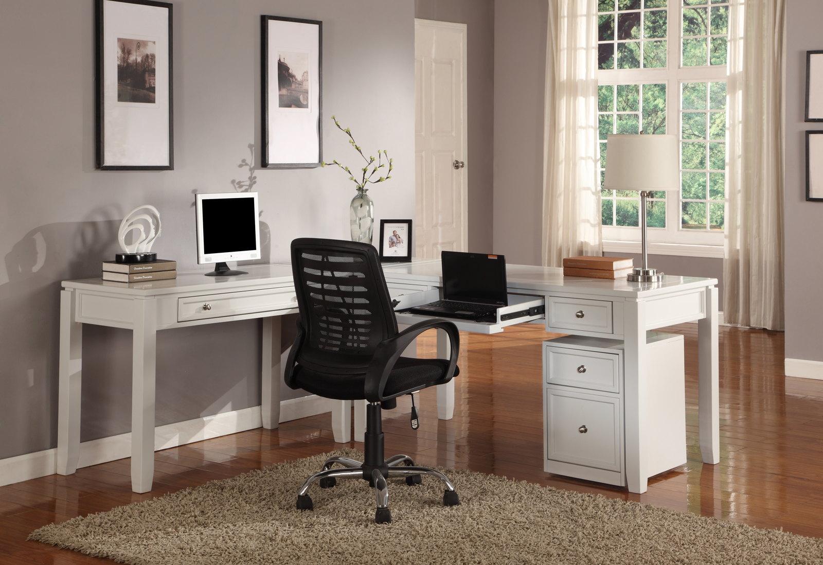 Parker House Boca 57" Writing Desk in Cottage White