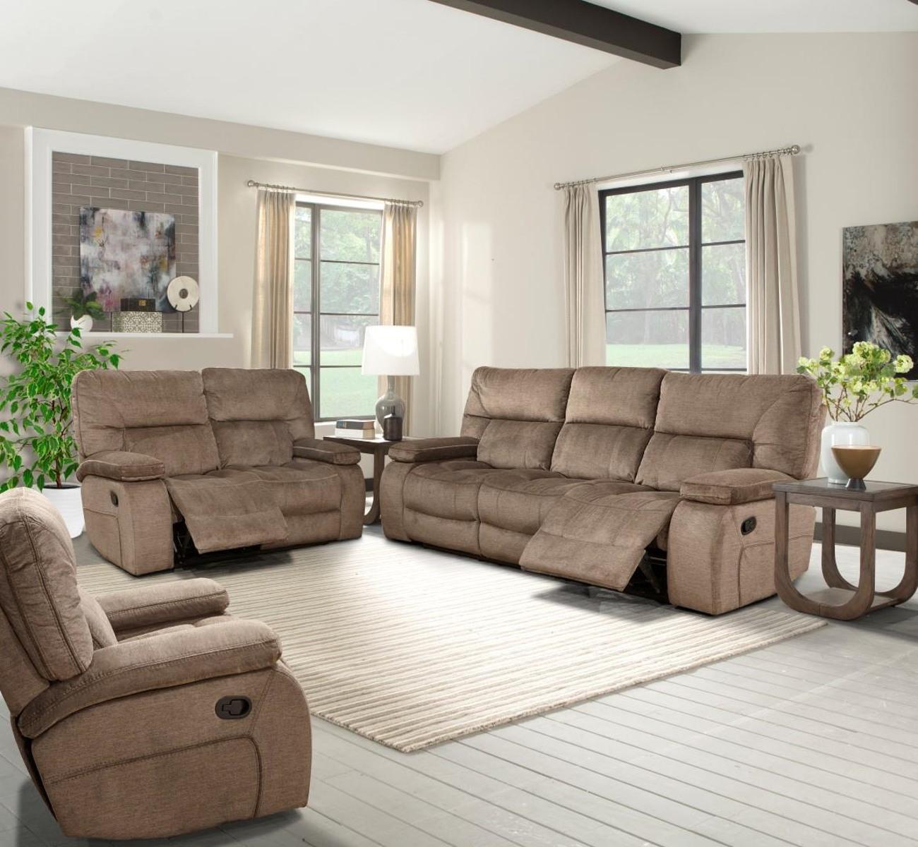 Parker House Chapman Sofa Triple Recliner Manual in Kona