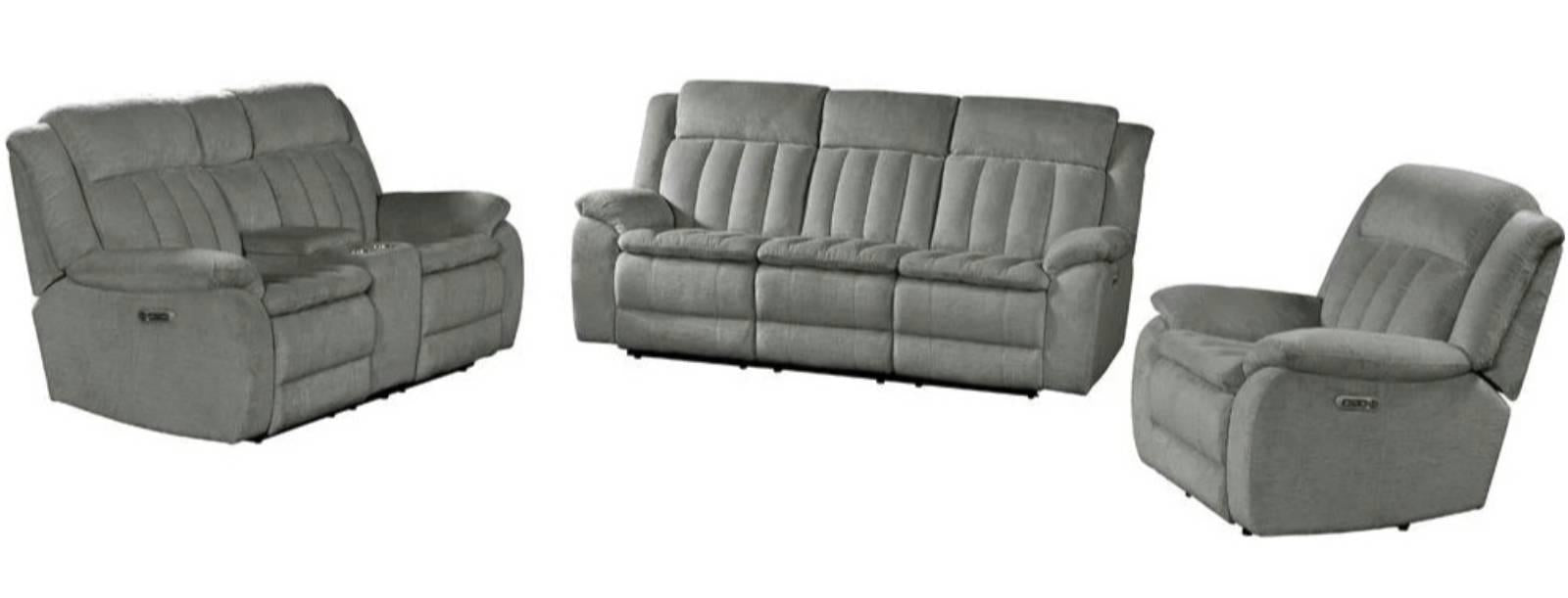 Parker House Furniture Cuddler Power Sofa in Laurel Dove