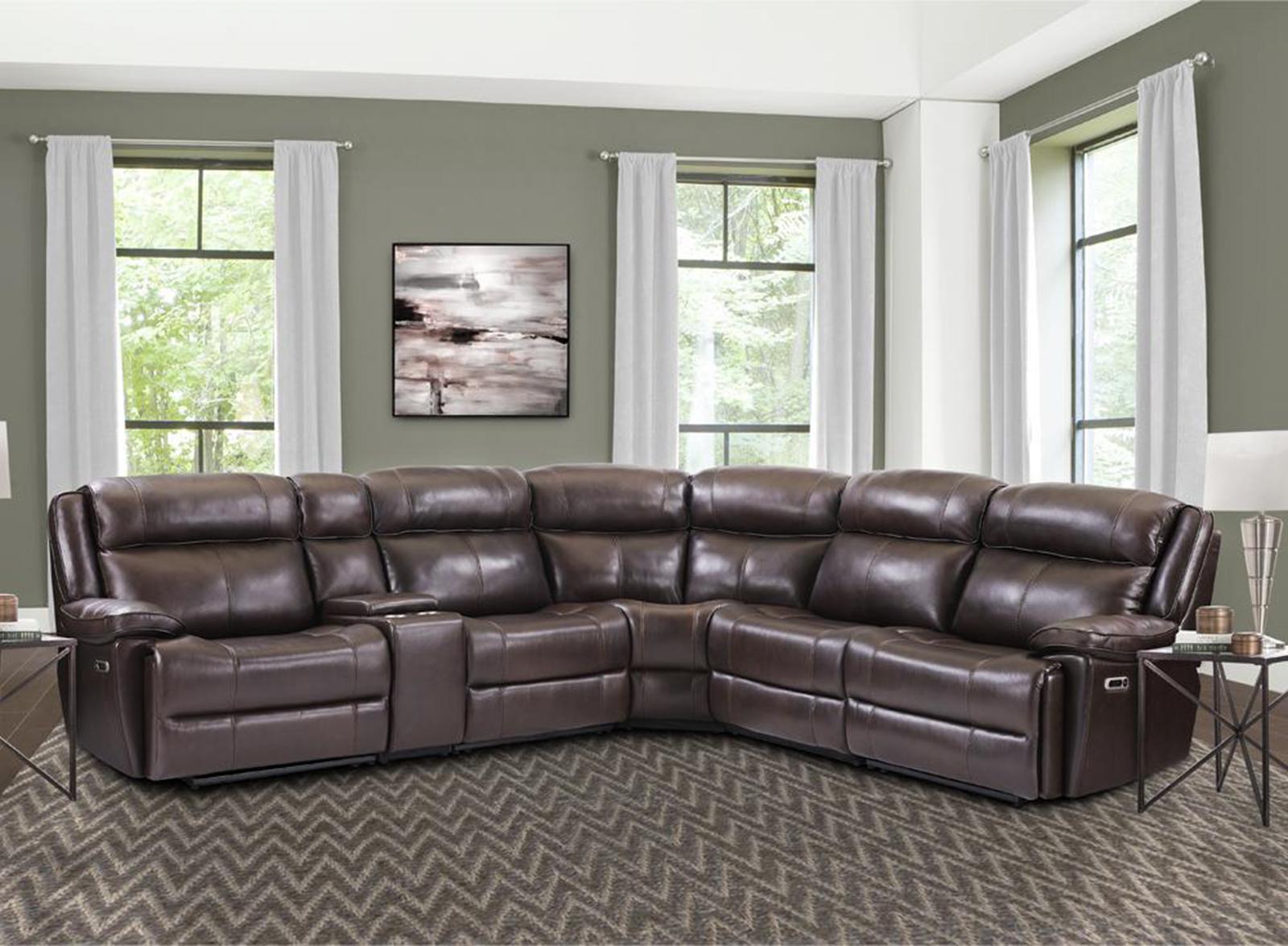 Parker House Furniture Eclipse Power Left Arm Facing Recliner in Florence Brown