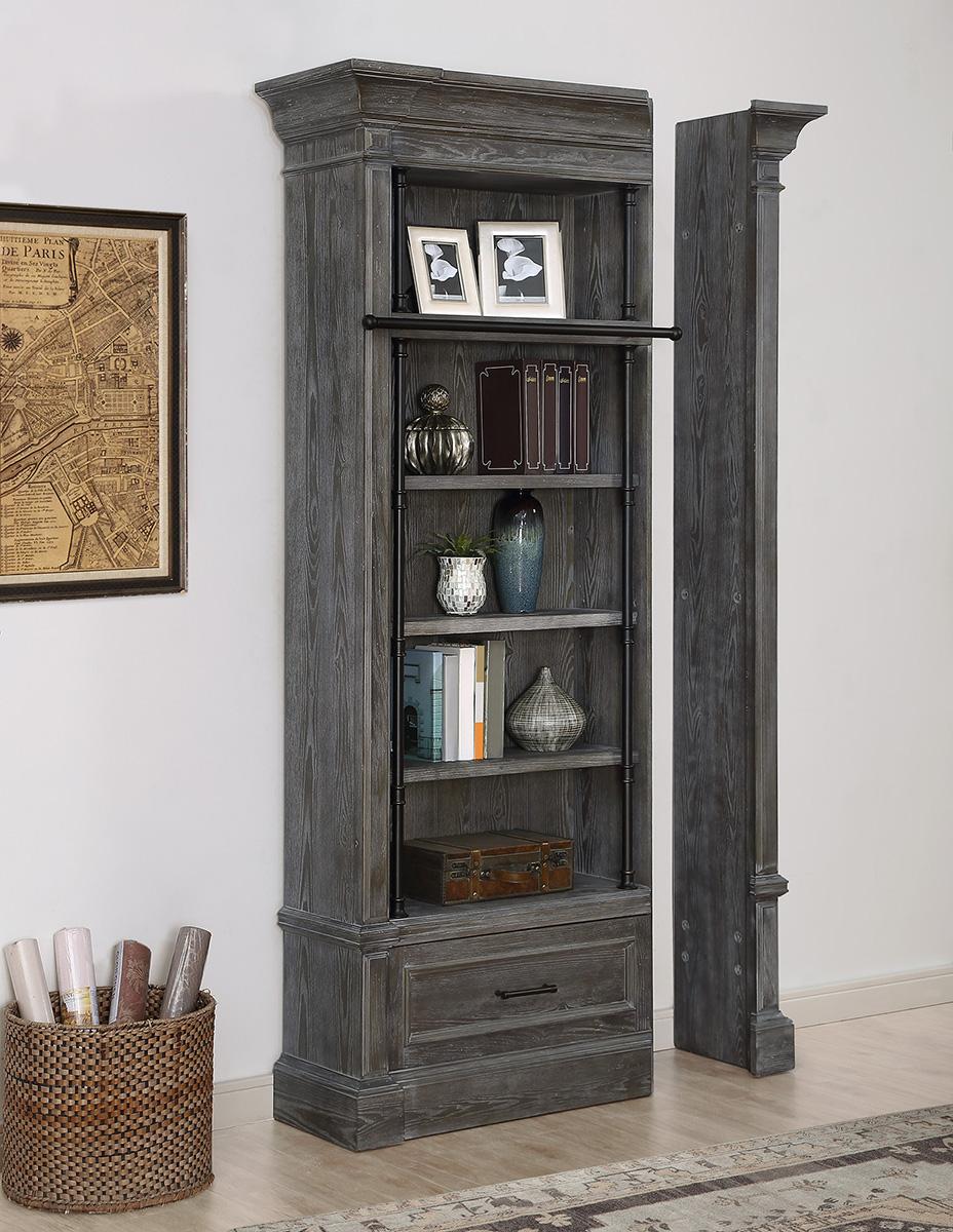 Parker House Gramercy Park 3pc Museum Bookcase in Vintage Burnished Smoke-3