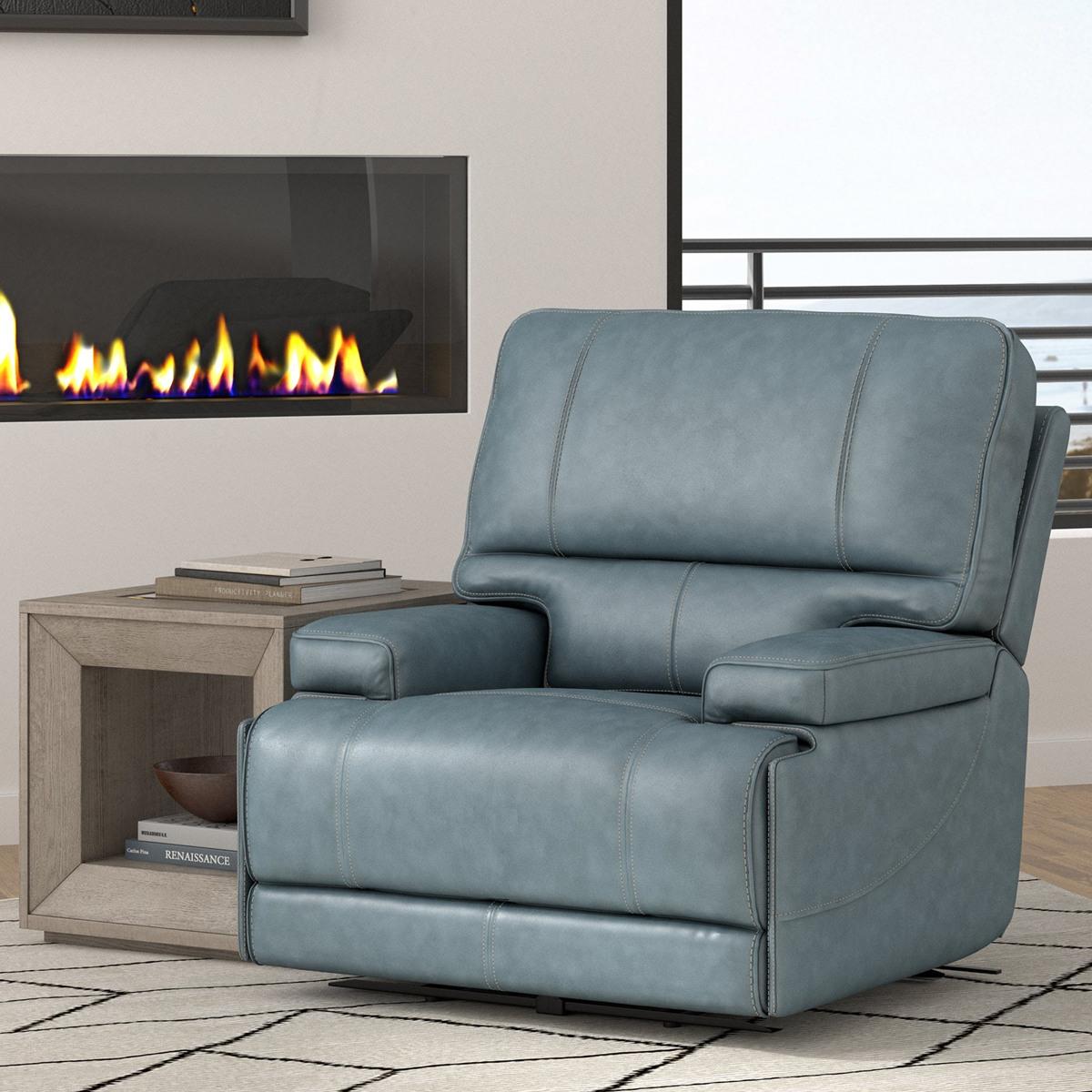 Parker House Whitman Power Cordless Recliner in Verona Azure